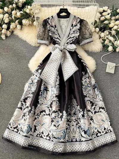 Eliza Puff Sleeve Midi Dress
