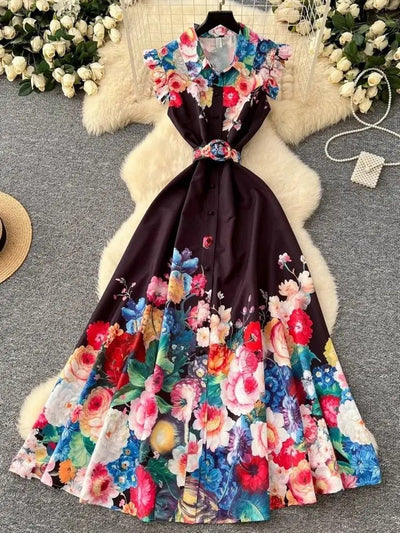 Elizabeth Flying Sleeve Maxi Dress