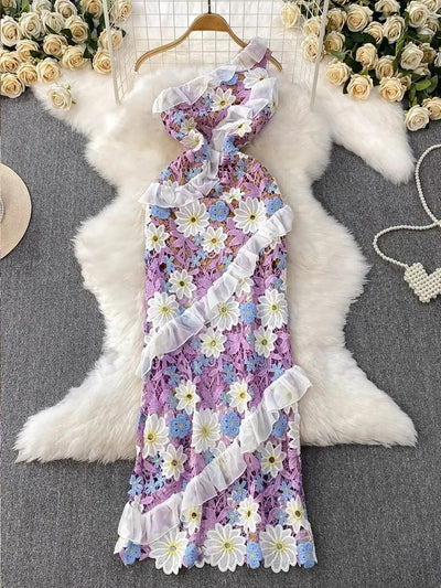 Ellie Hollow Out Midi Dress
