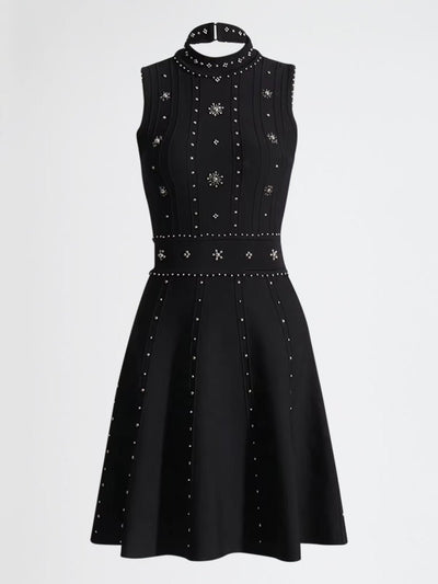 Ellie Sleeveless Halter Mini Dress