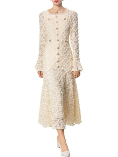 Elliot Dimensional Floral Midi Dress