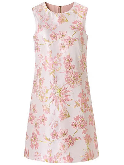 Elodie Jacquard Floral Mini Dress