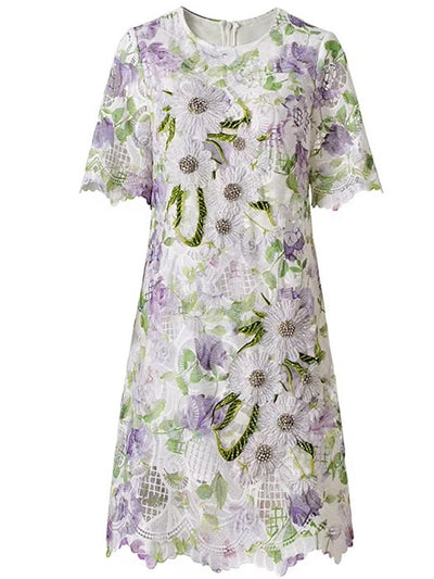 Elodie Lace Floral Midi Dress