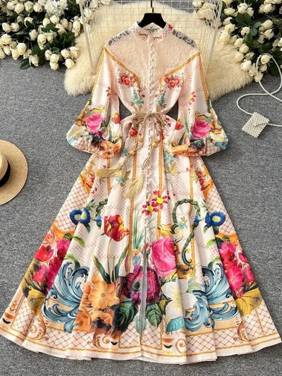 Emilia Single-Breasted Maxi Dress