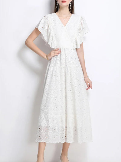 Emily Hollow Out Midi Dress