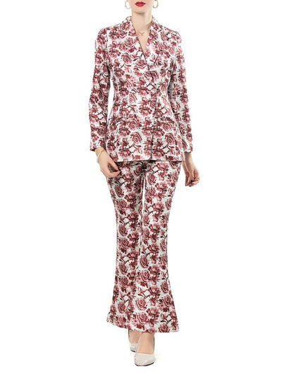 Esther Floral Blazer & Pant Set