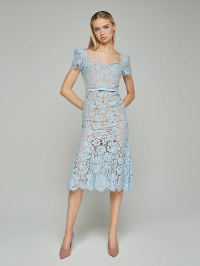Eve Lace Floral Midi Dress