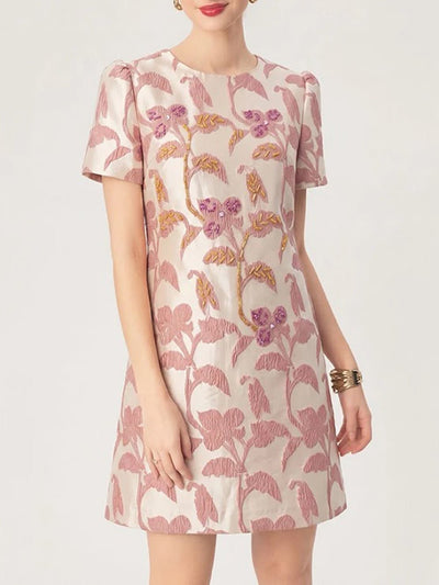 Fiora Embroidered Floral Mini Dress