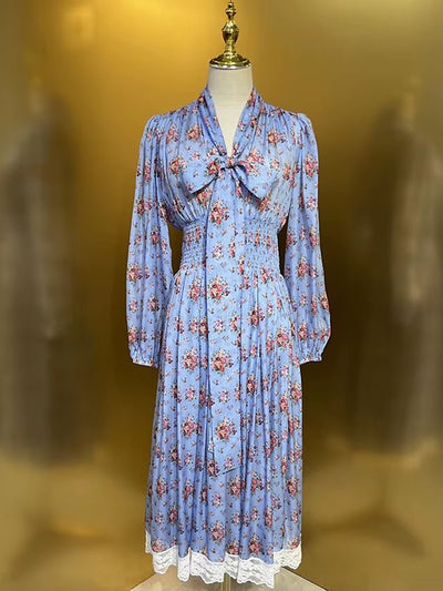 Florence Bow Floral Maxi Dress