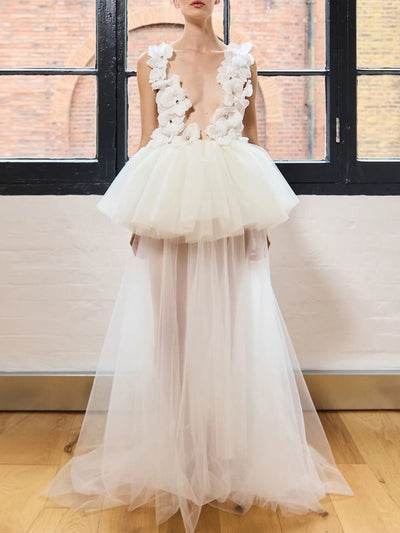 Gabriella Tulle Bridal Maxi Dress