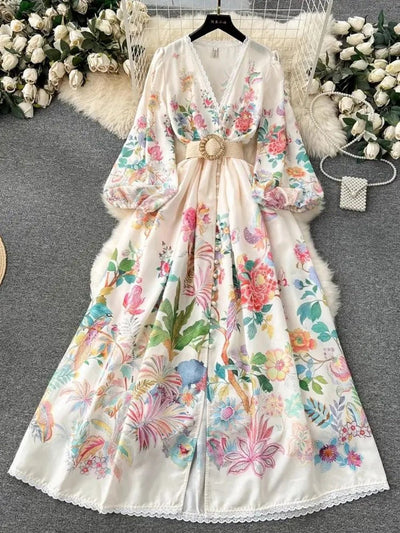 Gemma Lantern Sleeve Maxi Dress