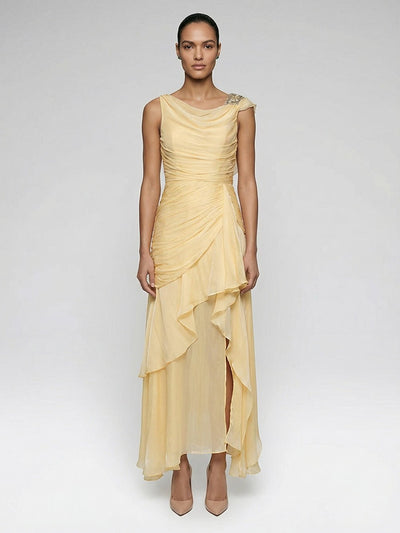 Genevieve Butter Drape Maxi Dress