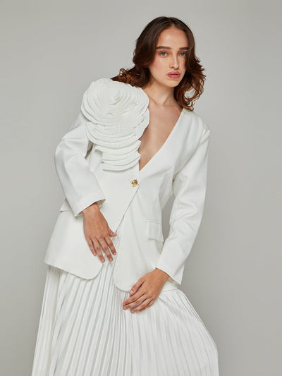 Gilly Floral Patchwork Straight Blazer