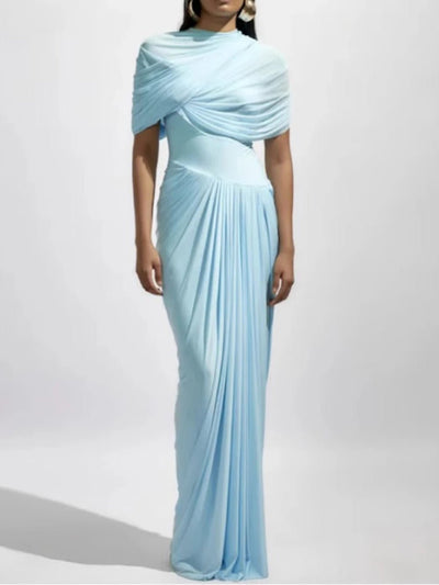 Giselle Draped Column Gown Dress