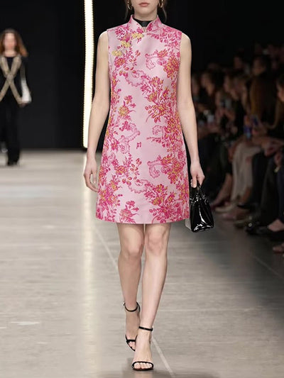 Giselle Mandarin Floral Mini Dress