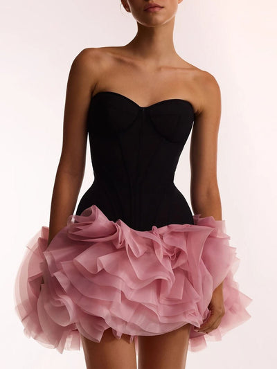 Hailey Sweetheart Ruffle Mini Dress