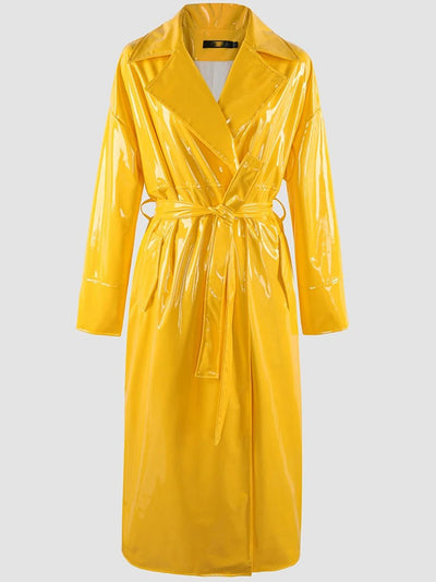 Hallie Patent Leather Trench Coat