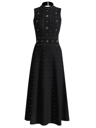 Ellie Sleeveless Halter Midi Dress