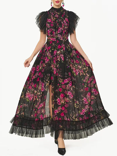 Helena Floral Slit Maxi Dress
