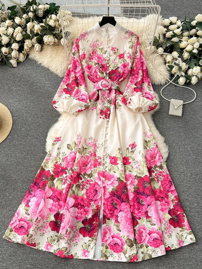 Hildy Floral Bohemian Midi Dress