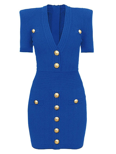 Isabella Short Sleeve Slim Mini Dress