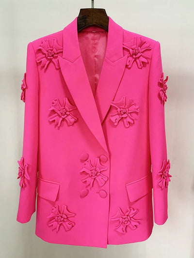 Jacket Flower Double-Breasted Blazer