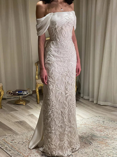 Jane Off-Shoulder Embroidered Maxi Dress