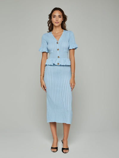 Jessie Peplum Knit Midi Dress