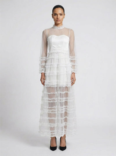 Juliette Ivory Sheer Maxi Dress