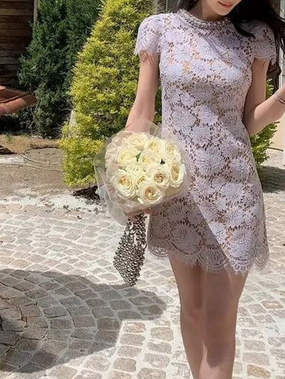 Juliette Lace Floral Mini Dress