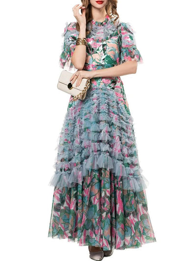 Juniper Ruffled Floral Maxi Dress