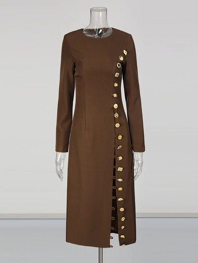 Kaia Long Sleeves Midi Dress