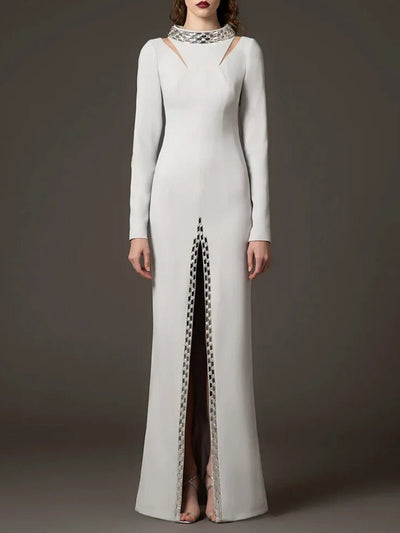 Kali Beaded Diamond Maxi Dress