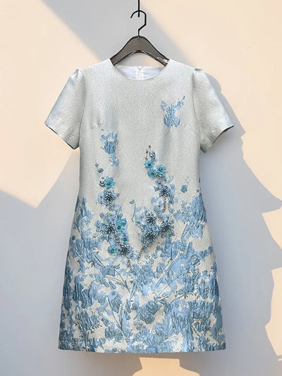 Karina Crystal Floral Mini Dress
