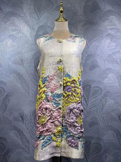 Karina Embroidered Longline Jacket