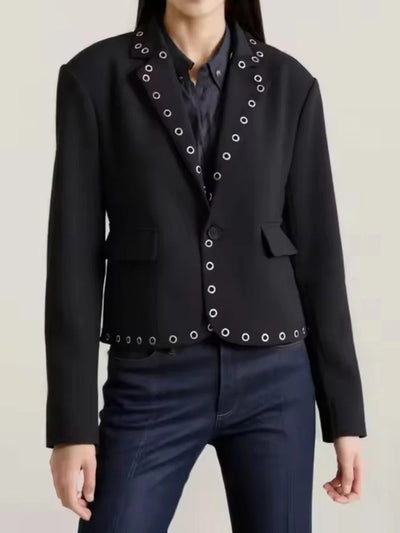 Lainey Eyelet Lapel Jacket