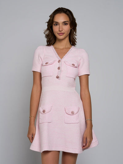 Lanna V-Neck Flare Mini Dress