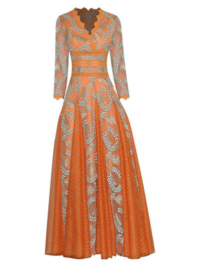 Layla Embroidered Maxi Dress