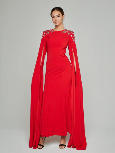 Leona Embellished Sheath Maxi Gown