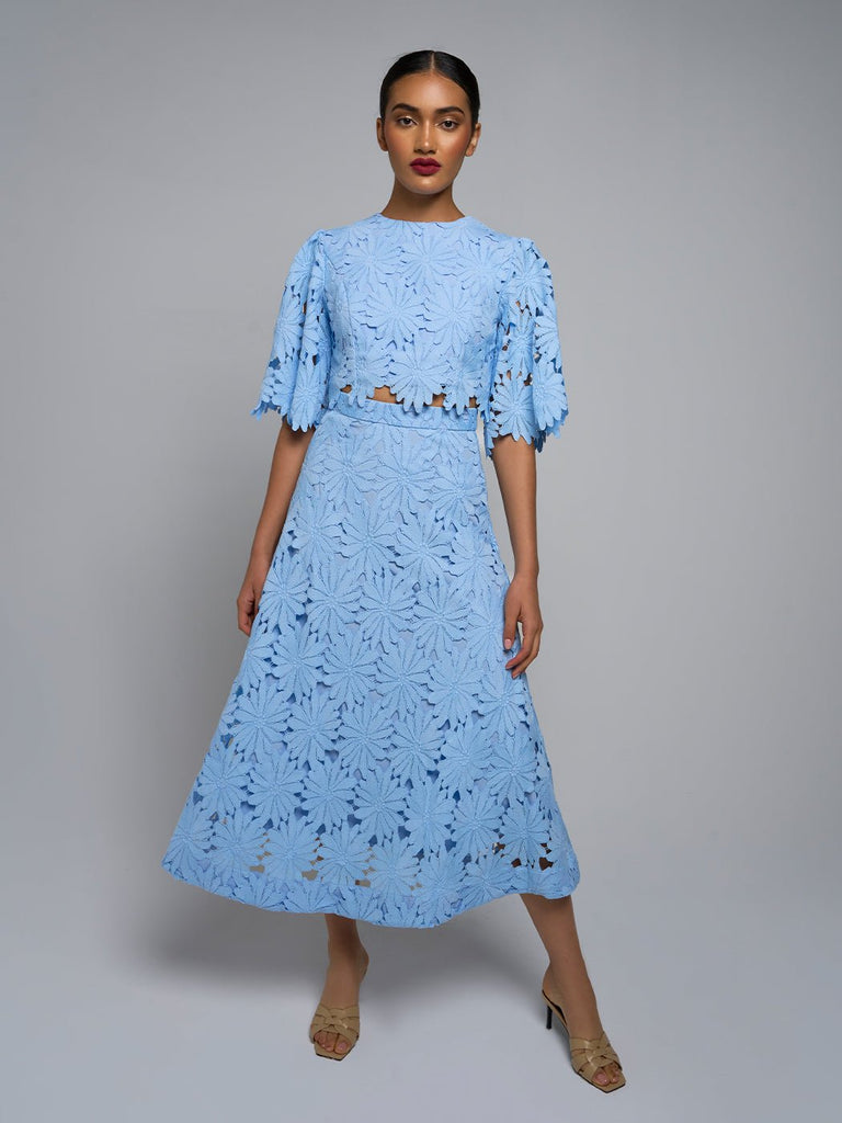 Levita Lace Crop Top & Maxi Skirt Set - Glory Connection