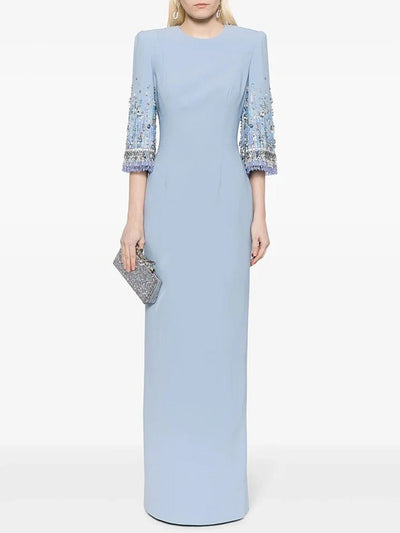 Liana Beaded Sleeve Maxi Dress