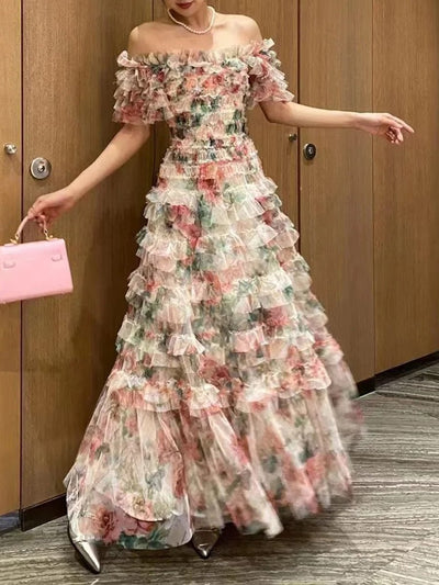 Lilly Ruffle Maxi Dress