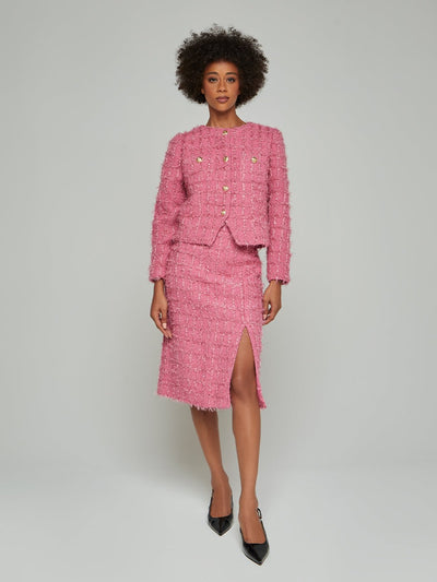 Loreen Peplum Jacket & Midi Skirt Set