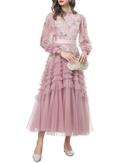 Lucia Lantern Sleeve Maxi Dress
