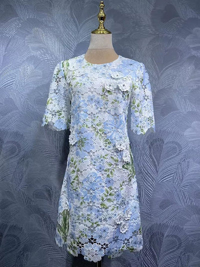 Lucille Floral Lace Mini Dress