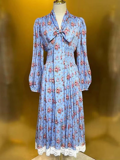 Lucille Smocked Floral Midi Dress
