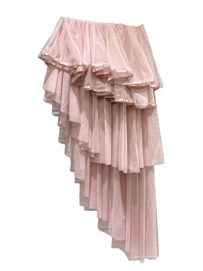 Luna Layered Mesh Midi Skirt