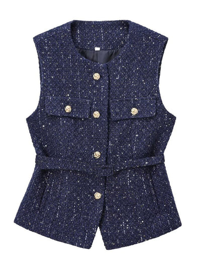 Mabel Tweed Buttoned Waistcoat