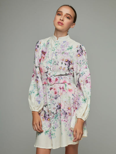Malena Watercolor Floral Mini Dress