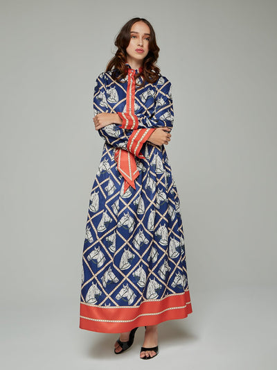 Malin Horse Print Maxi Dress